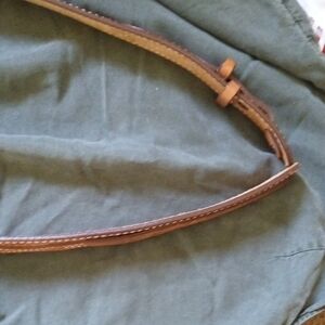 Brown Emossed Leather Belt , Never Worn